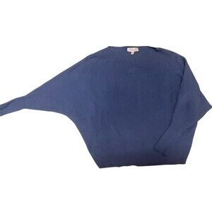 Philosophy Republic Clothing Sweater Womens M Blue Ribbed Knit Dolman